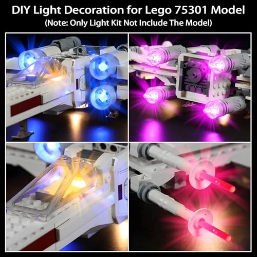 Lighting Kit - Plastic for LEGO Luke Skywalker's X-Wing Fighter 75301