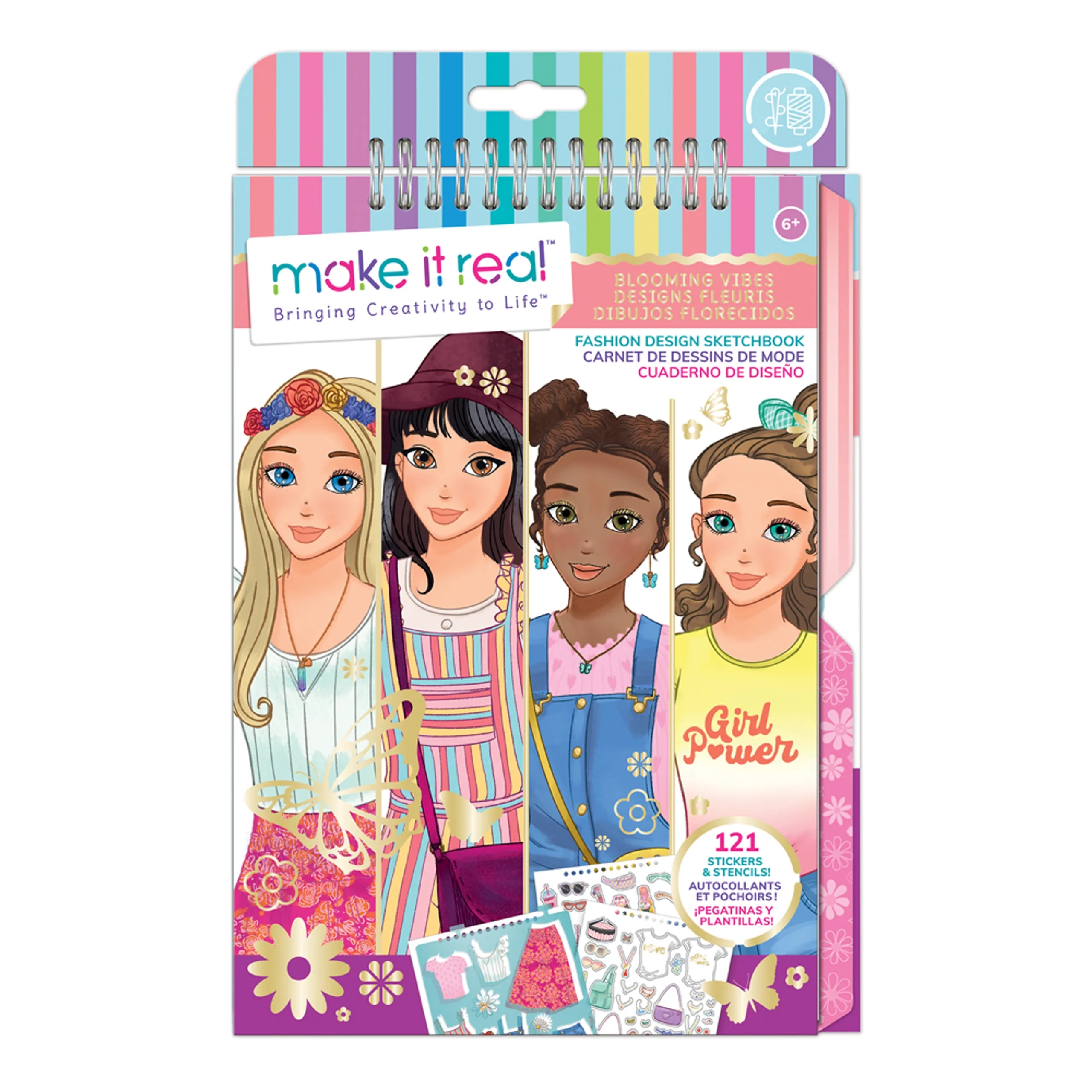 Make it Real Blooming Vibes Fashion Design Sketchbook