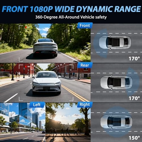 360 View 4 Channel Dash Cam