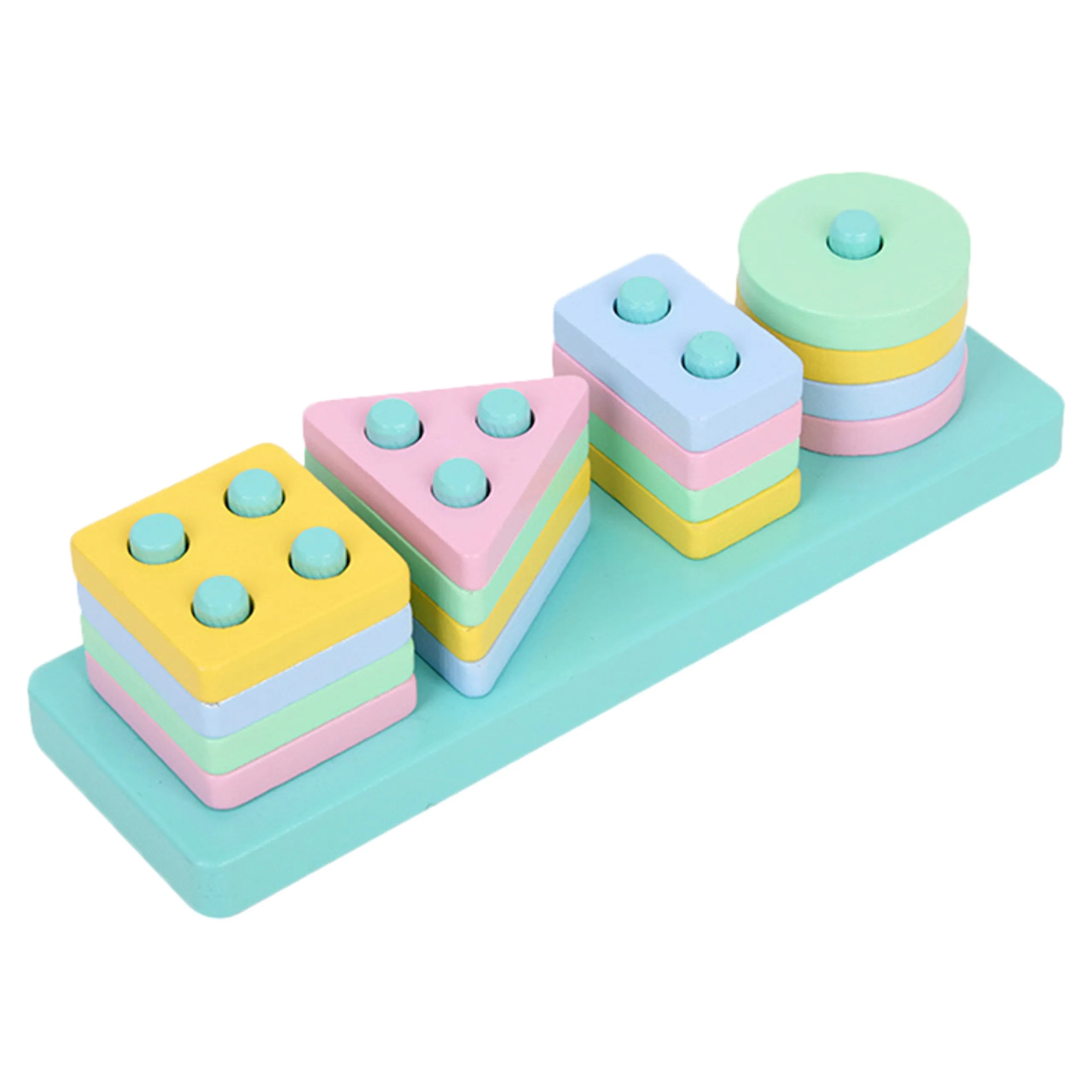 Factory Price Macaron Wooden Rectangle Shape - 1 years & above
