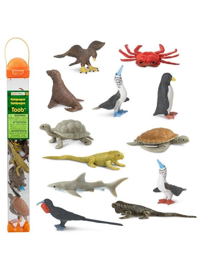 Safari Ltd Galapagos Wildlife TOOB - Figurines of Seal, Blue-Footed Booby, Tortoise & More Ages 3+