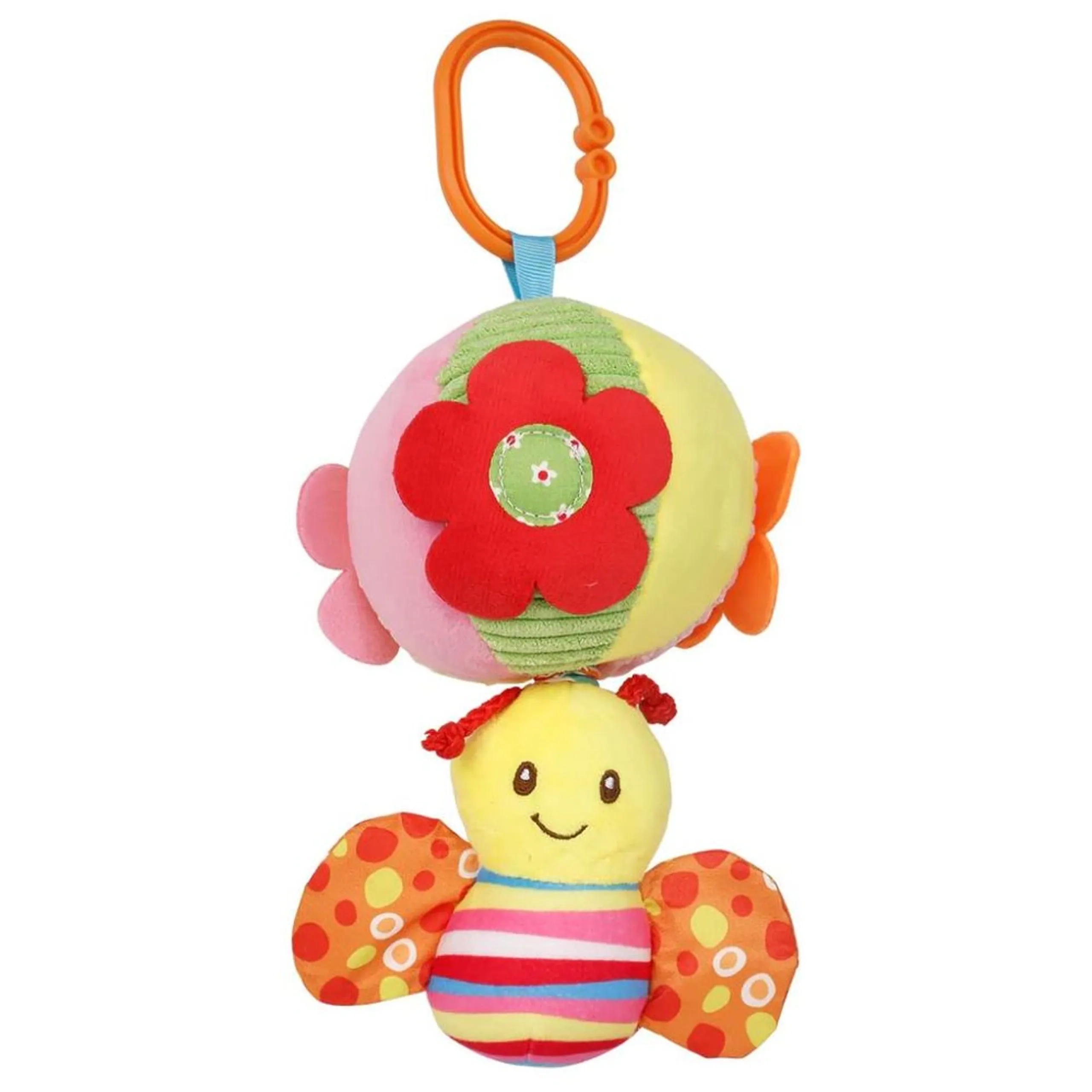 Little Angel Hanging Rattle Toy - 3 months soft plush Honeybee