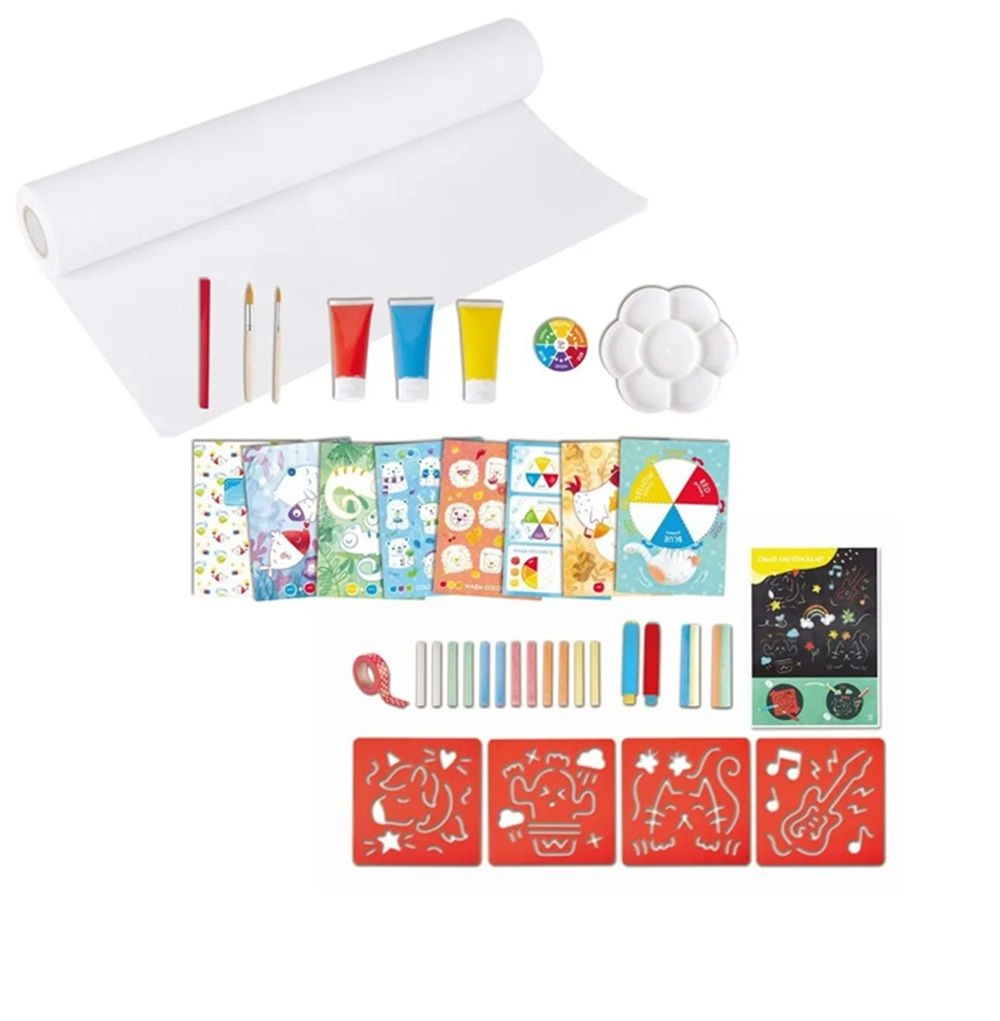 Art And Paint Activity Kit - Chalks and Stencils Art set