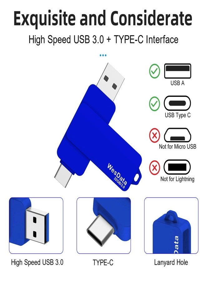 WDUSB06 - USB 3.0 USB C and Type A Port 32GB