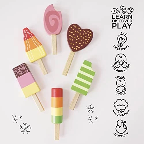 Honeybake Collection Ice Lollies Set - Premium Wooden Toys