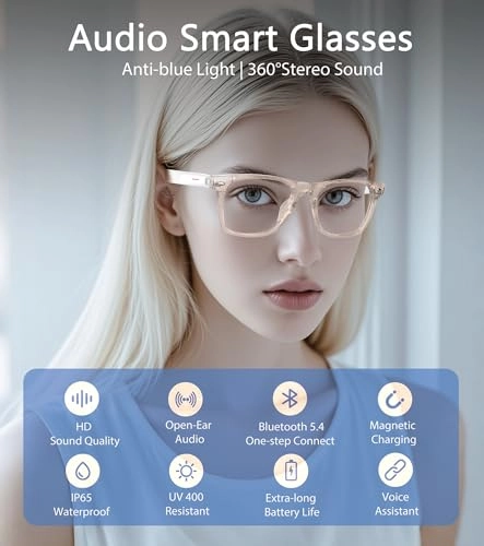 AI Smart Glasses - 116 Languages Bluetooth 5.4 UV400