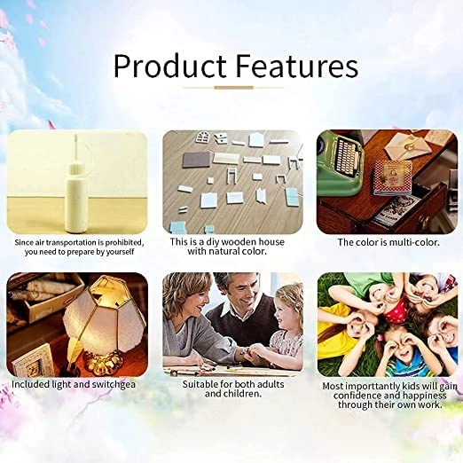 Miniature Wooden Dollhouse Furniture Kit - Creative Room 1:24