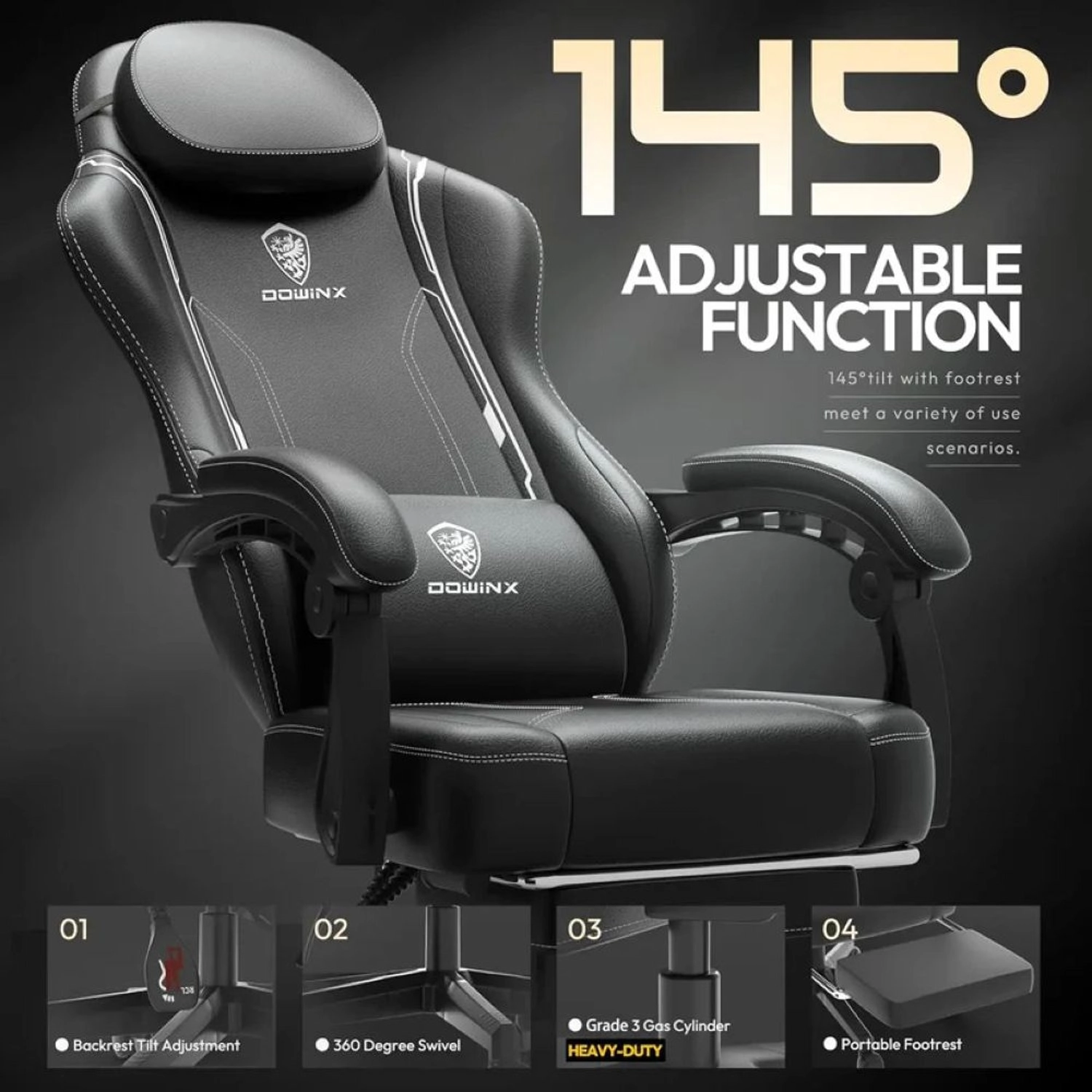 LS-6658B - Gaming Chair Black