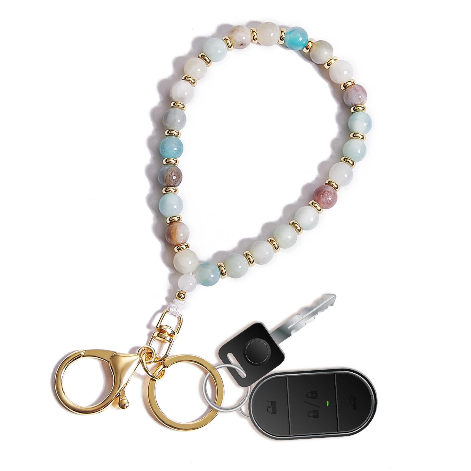 Beaded Keychain Wristlet - crystal keychain