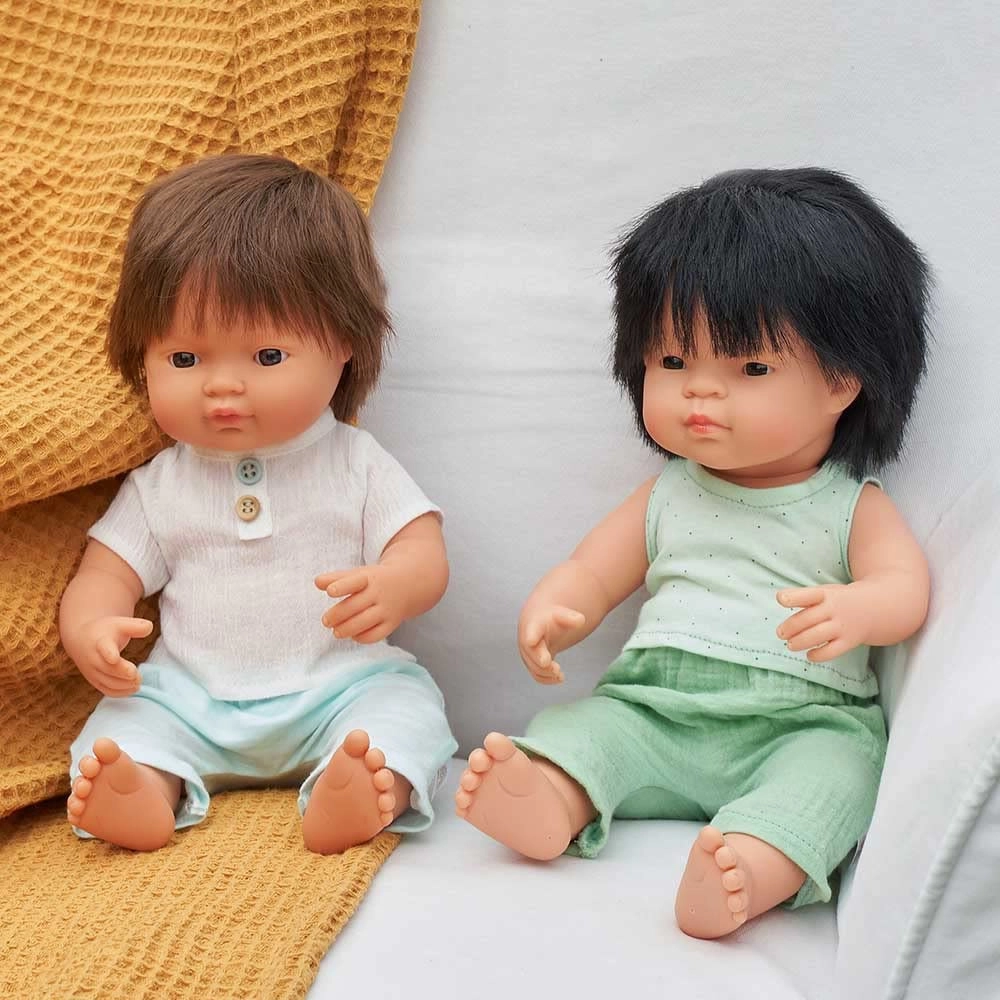 Anatomically Correct Baby Doll - 15" Caucasian Brunette