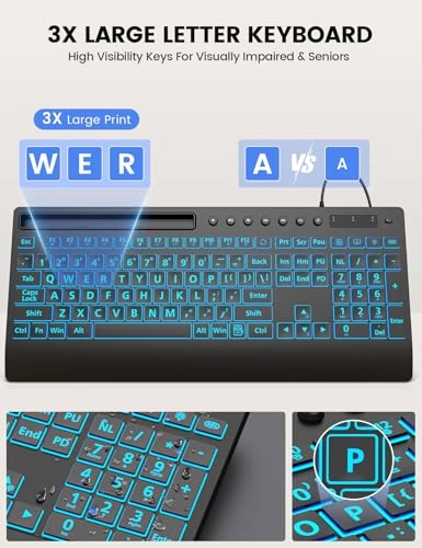 Large Print Backlit Keyboard - Standard Wired