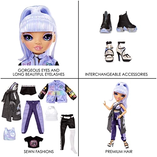Tessa Park Posable Fashion Doll - Rainbow Vision Royal Three 2 Designer Outfits