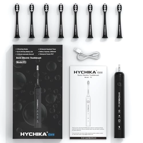 sonic electric toothbrush - 240 Days Battery Life 8 Replacement Heads