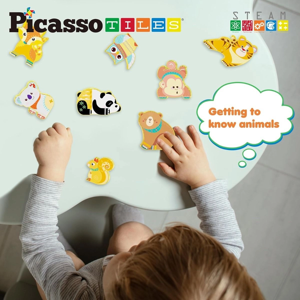 Magnetic Block Forest Animals - 8 pcs