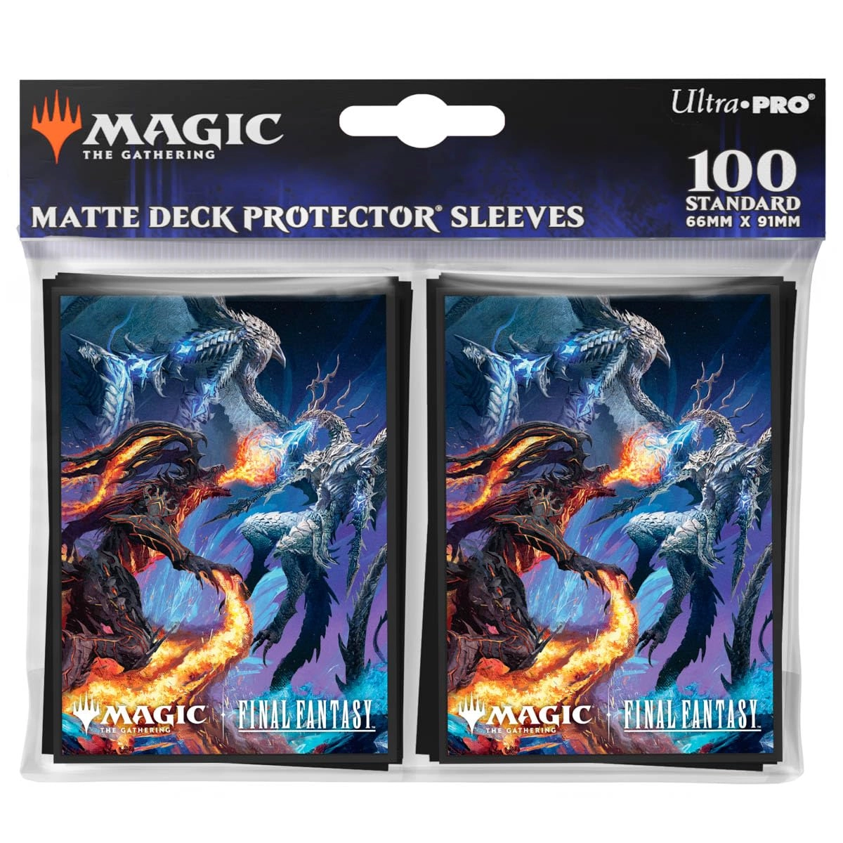 Final Fantasy x Universes Beyond Bahamut and Ifrit Deck Protector Sleeves - 100pcs Gift Bundle