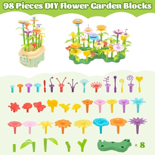 Flower Garden Toy - 36 months - 8 years 98 pieces