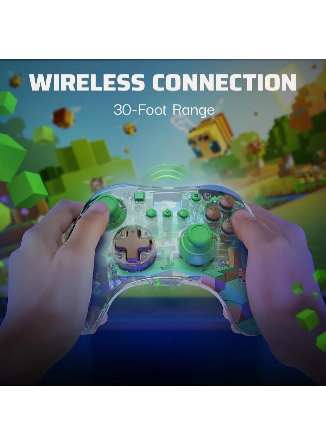 Nintendo Switch REALMz Minecraft Forest Biome Controller Green