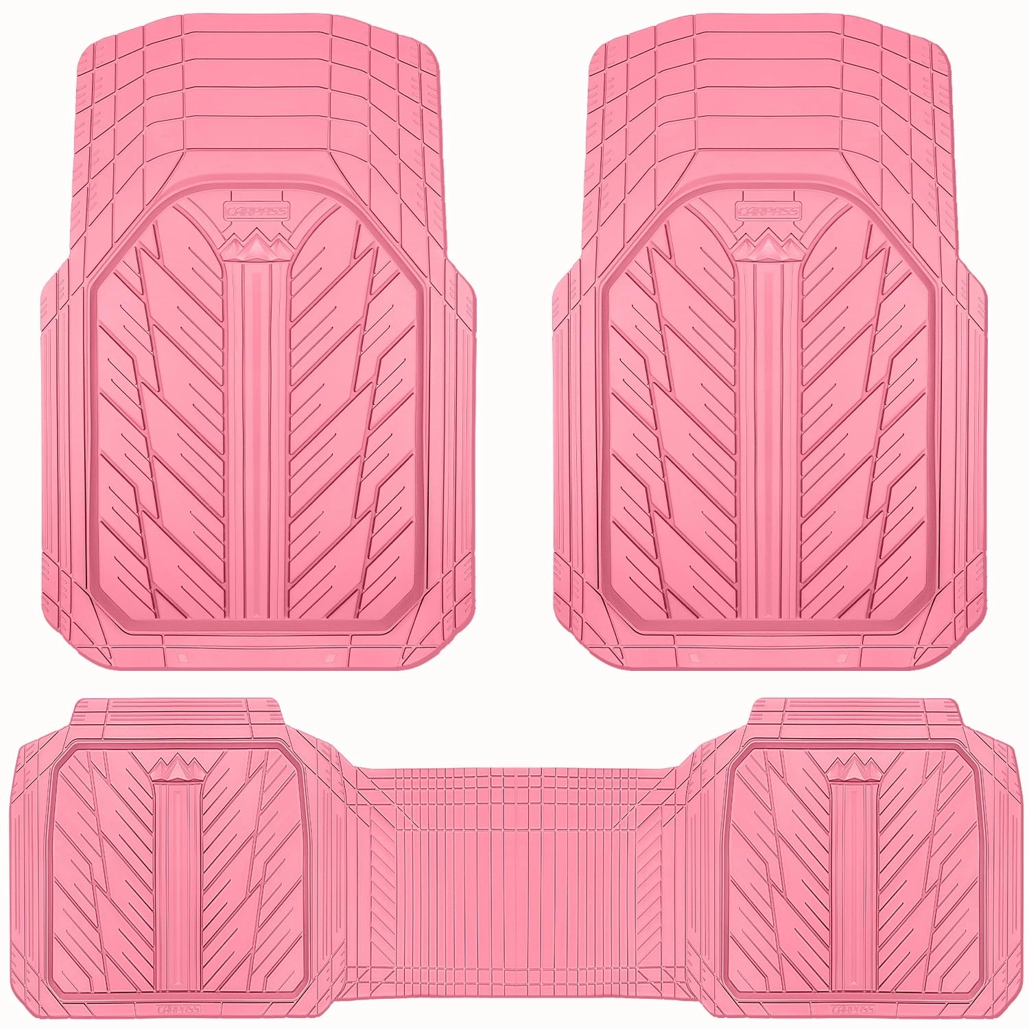 Rubber Floor Mats - All Weather Trim-to-Fit 3-Piece