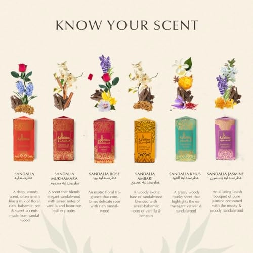 Sandalia - Eau de Parfum 6ml + Sandal Mukhamara + Sandal Rose + Sandal Ambari + Sandal Khus + Sandal Jasmine