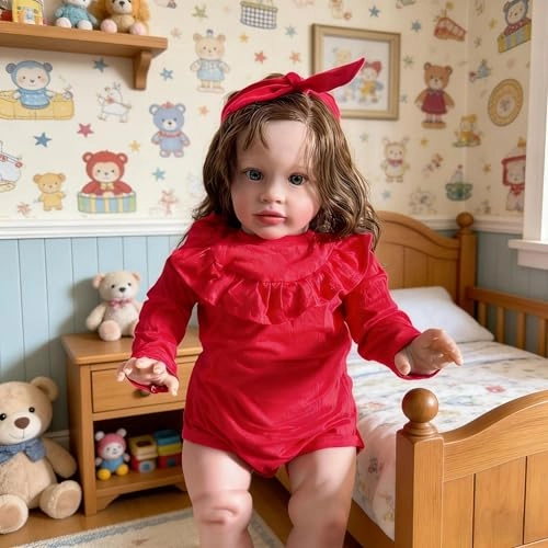 Pippa Reborn Baby Doll - 26 inch Cotton Vinyl Hand-rooted Curly Hair Ages 3+