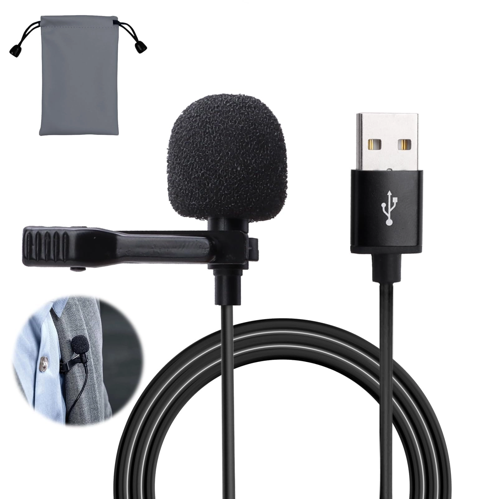 MIC1 3.5mm-Mini-Jack+USB Microphone