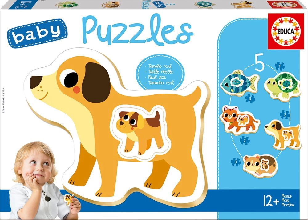Educa Borras 5-In-1 Baby Jigsaw Puzzle Set - Suitable for 12 months & above 14 Pcs