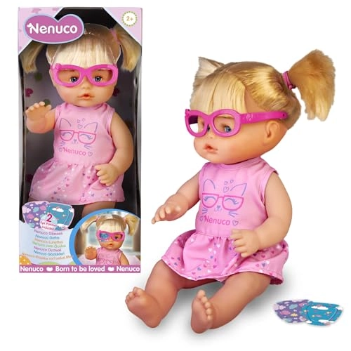 Baby Doll - Glasses Blonde hair 3 Colour Patches Ages 2+