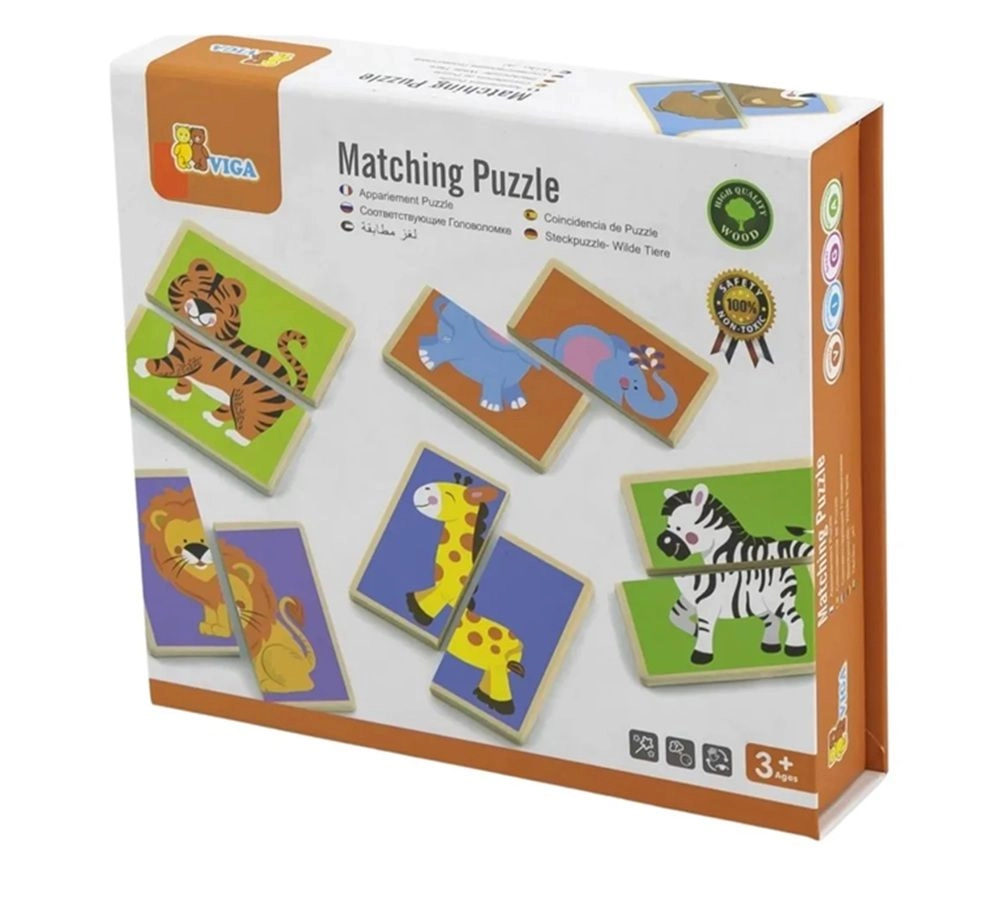 Matching Puzzle - Wild Animals - 3 + 36 pieces
