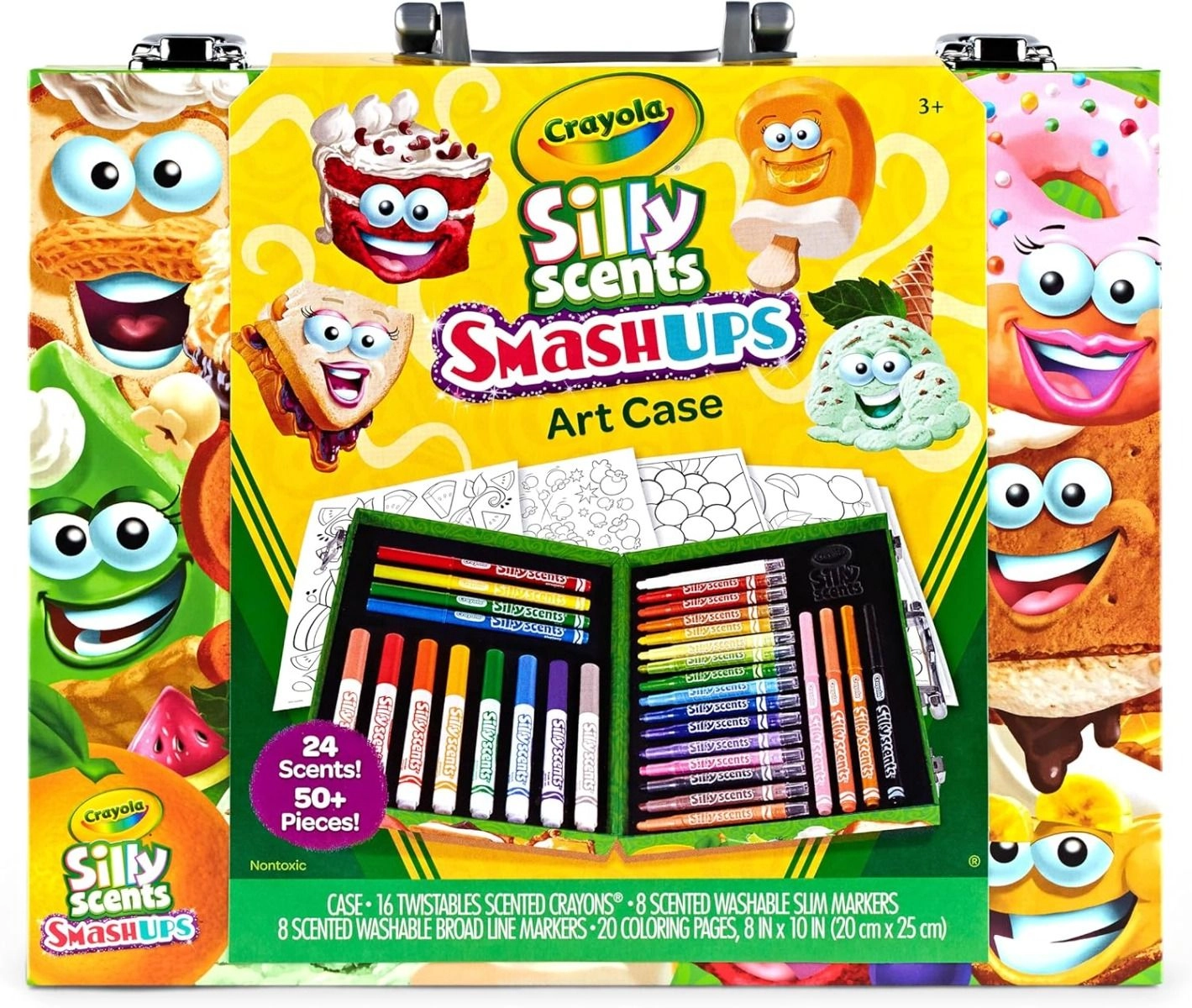 Mini Inspiration Art Case - 8 silly scents broad line markers 8 silly scents slim markers 16 silly scents twistable crayons 20 silly scents coloring pages