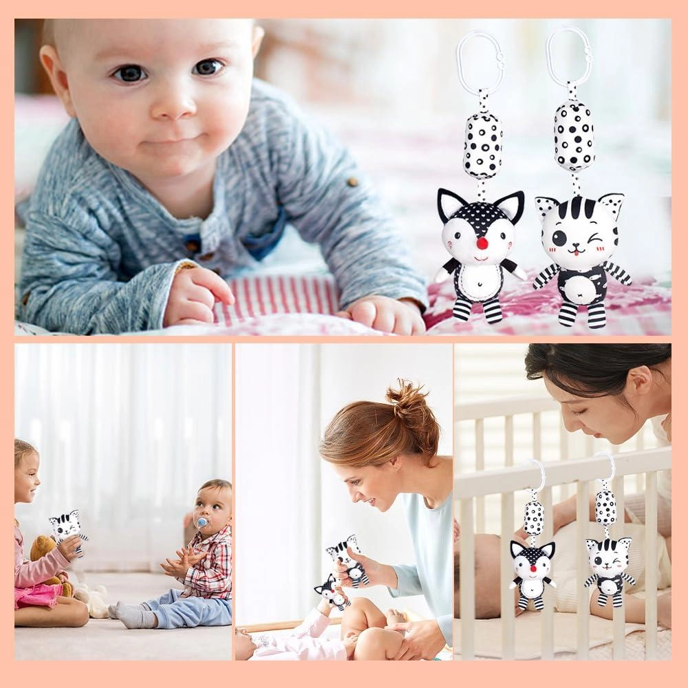 Baby Stroller Plush Hanging Mobile Rattle Toy - Suitable for 3 months and above