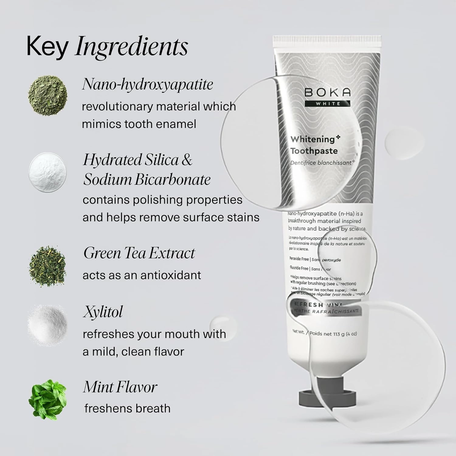 Fluoride Free Nano Hydroxyapatite Refresh Mint Toothpaste Adult, Kids 4 Fl Oz