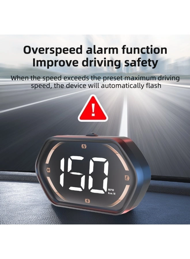 Digital Heads Up Display - GPS 6 modes USB Plug and Play