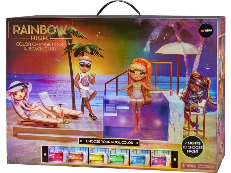 COLORLAND LETS PLAY Rainbow High Color Change Pool & Beach Club Playset