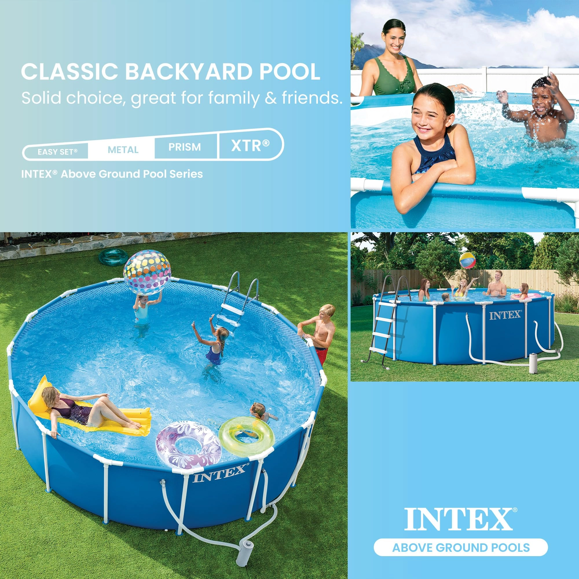 Metal Frame 10 ft x 30 in Above Ground Pool - 1185 Gallons