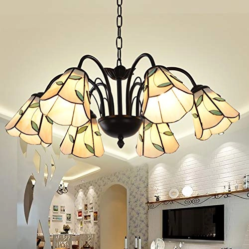 Idyllic Mediterranean Style Chandeliers - Black 6 heads