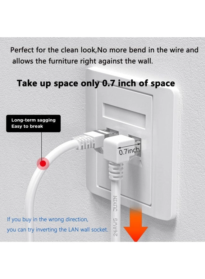 90 Degree CAT6 Ethernet Cable - 6FT 30FT
