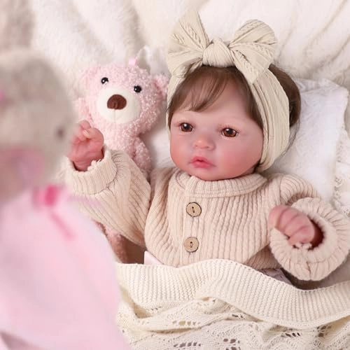 Reborn Baby Doll - 17 Inch Vinyl Cotton Girl Ages 3+
