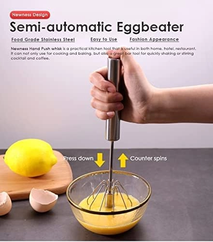 Manual Steel Whisk - 12 Inch