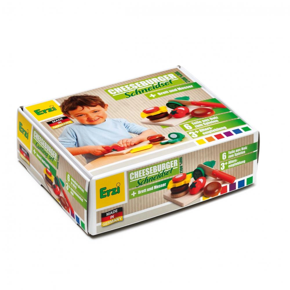 Erzi Cheeseburger Cutting Set - Wooden (4014722282039)