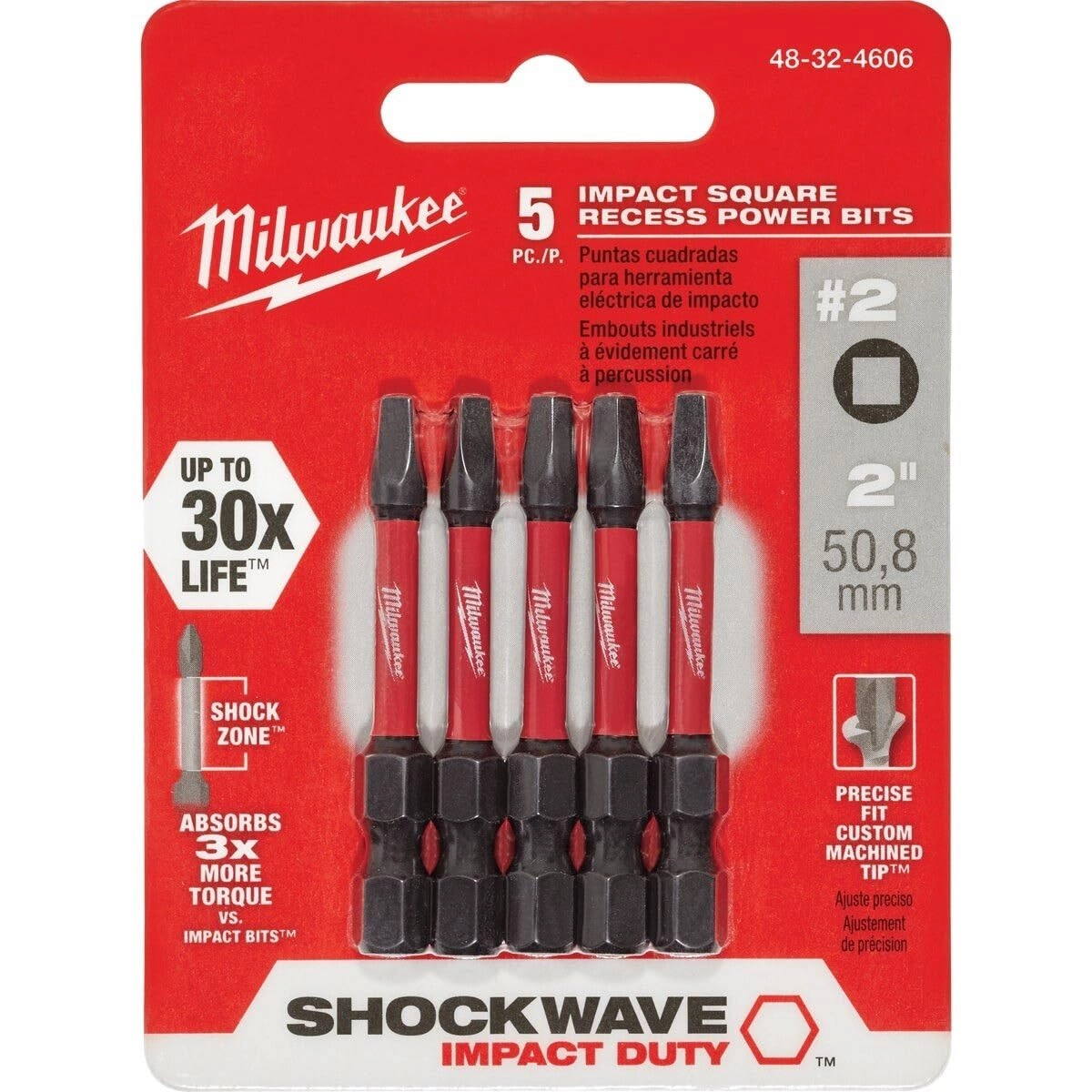 Milwaukee 48-32-4606 - 2-Inch #2 Square Recess