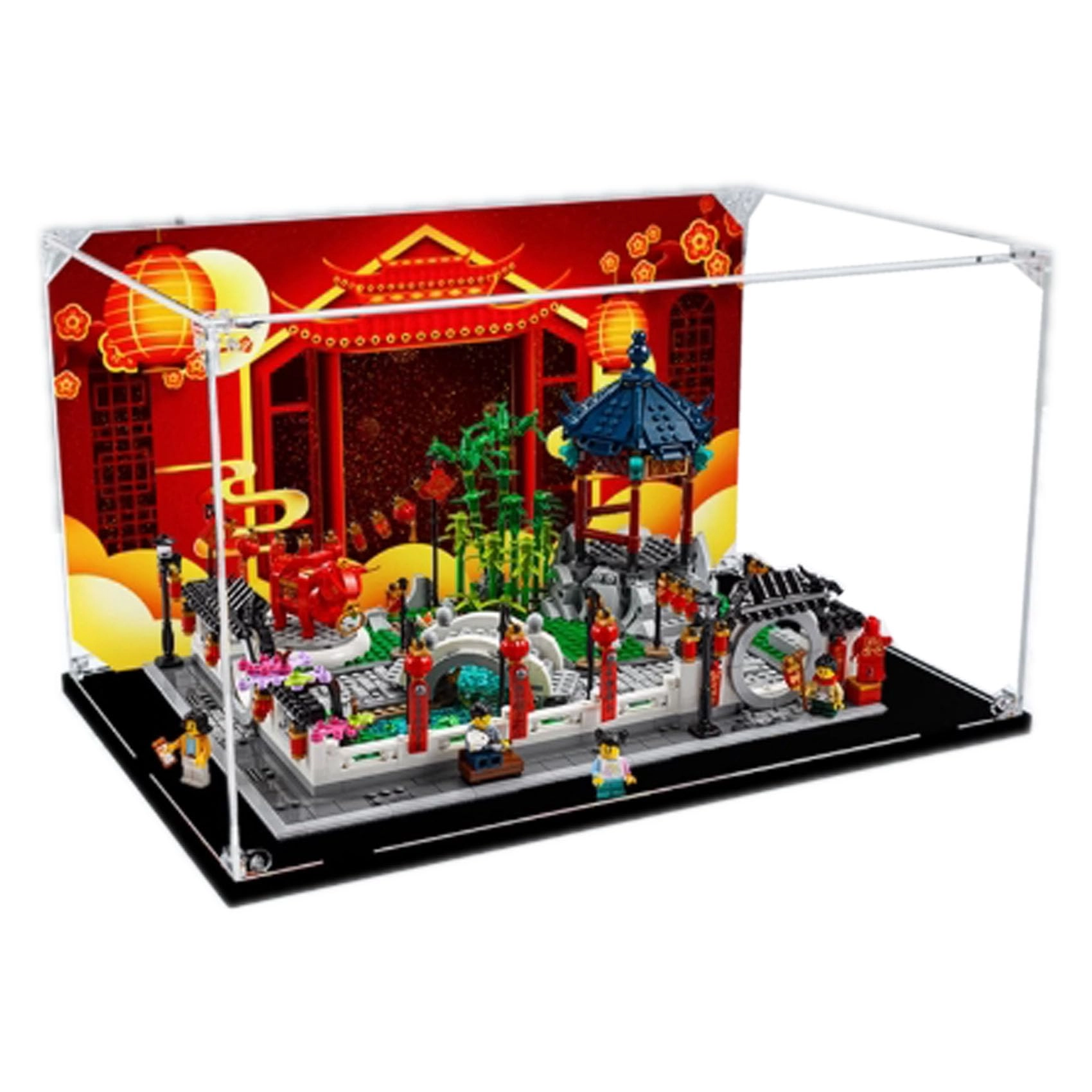 Acrylic Display Box for LEGO 80107 Lantern Festival Models - clear acrylic Lantern Festival