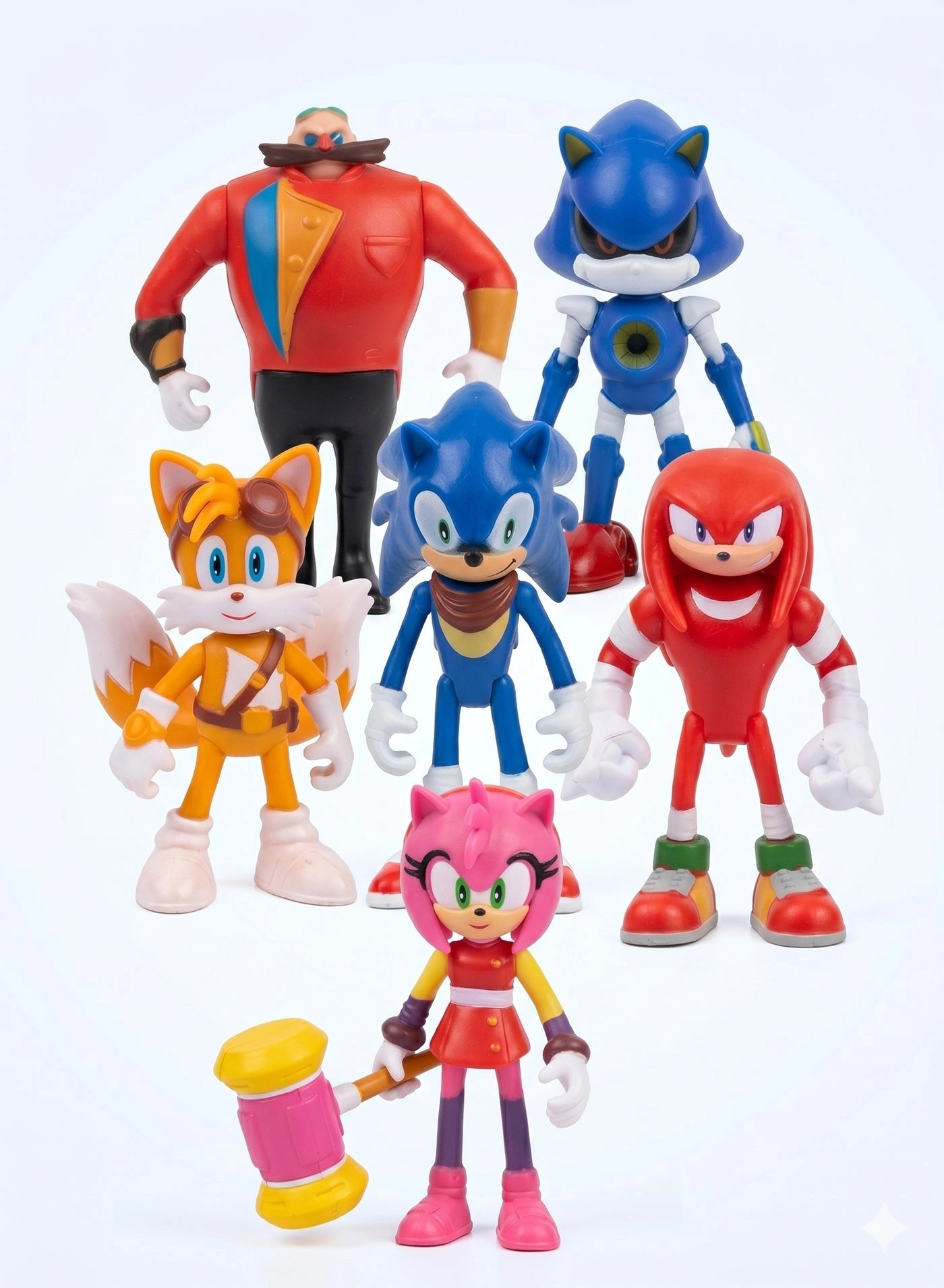Sonic + Tails + Knuckles + Amy + Metal Sonic + Dr. Eggman - Sonic - 6 pcs (R1162)