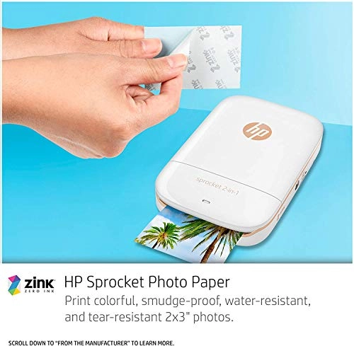 Sprocket 2-in-1 - 2x3" sticky-backed paper Portable