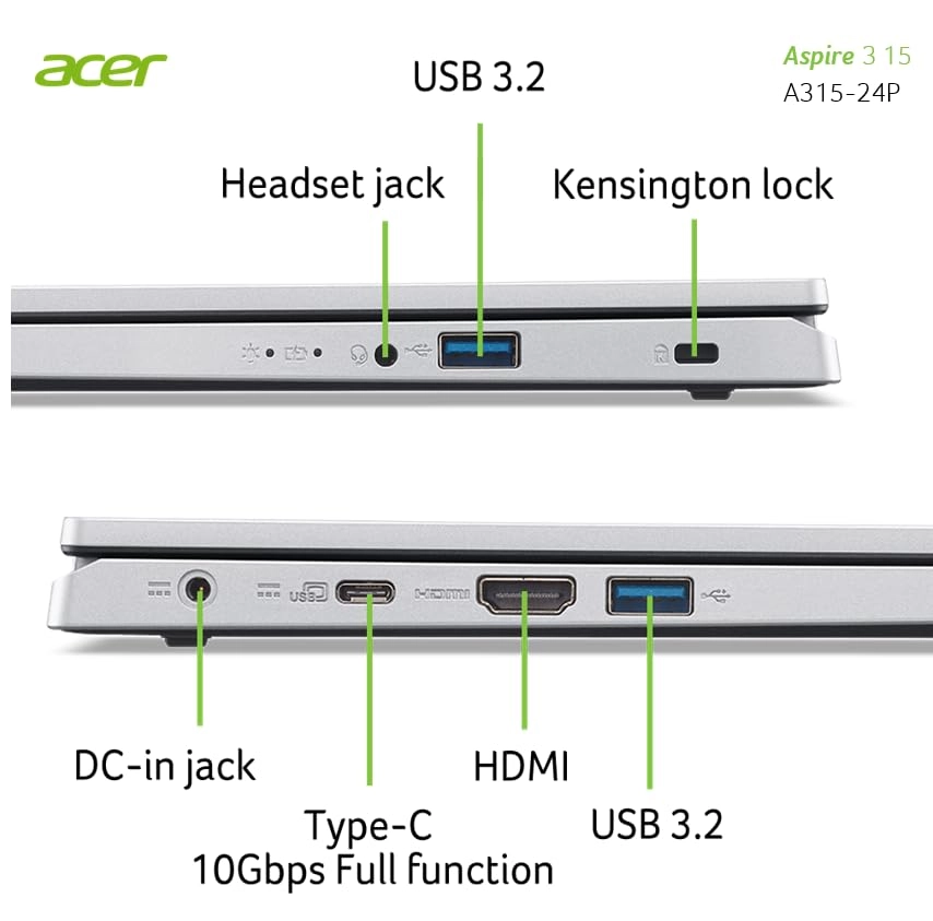 Aspire 3 A315-24PT-R0UX - 15.6'' Ryzen 5 7520U 16GB LPDDR5 512GB NVMe SSD