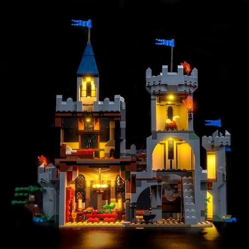 Light kit Compatible with Lego 31168 Medieval Horse Knight Castle - Colorful Standard Version