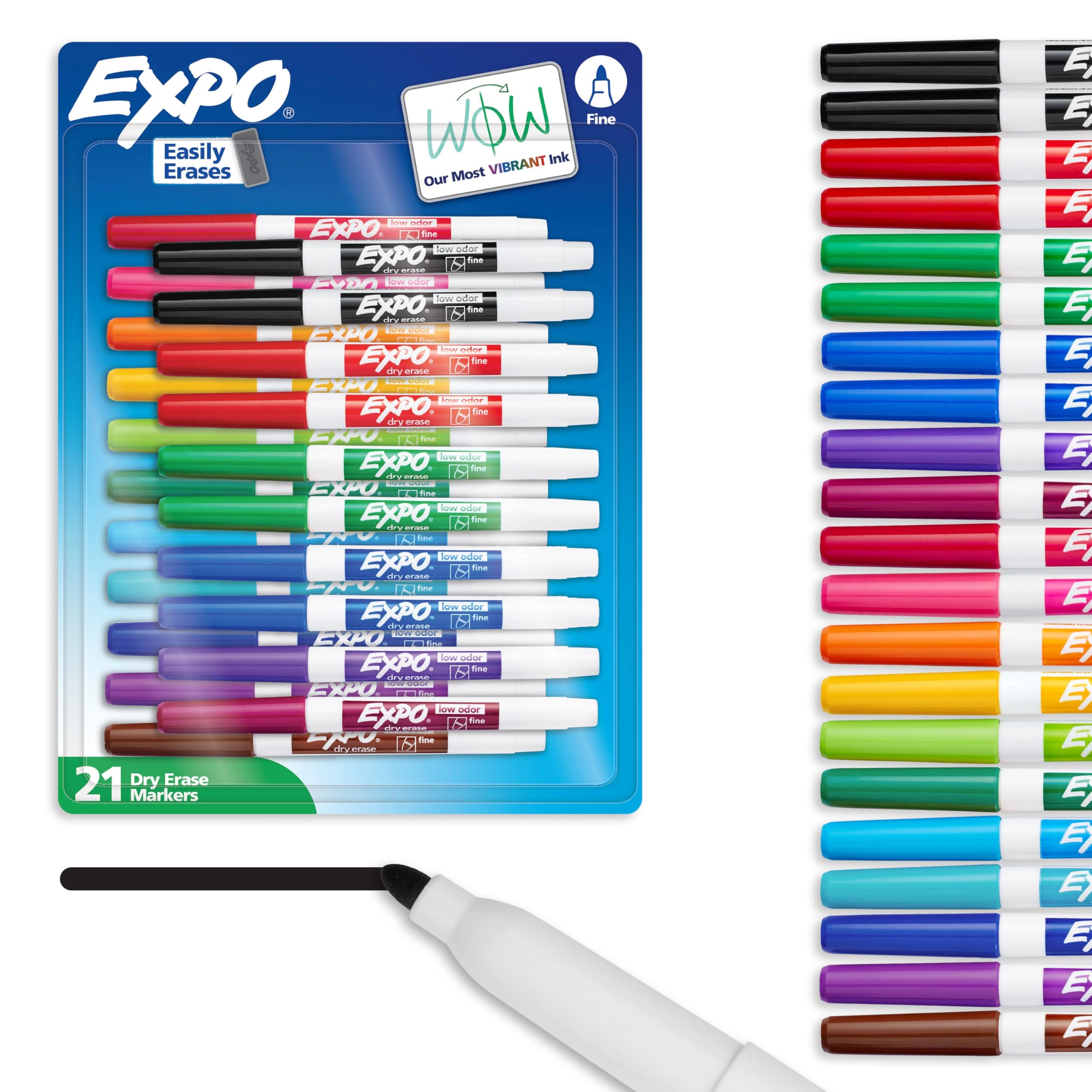 EXPO Dry Erase Markers - Assorted Colors Fine Tip
