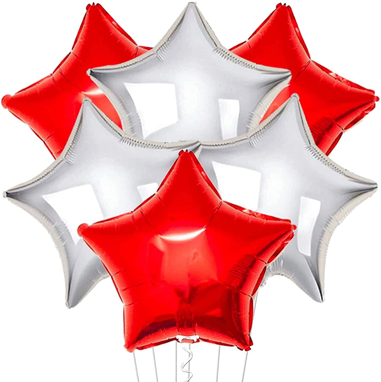 Star Foil Balloons - 6-Pieces Wedding Anniversary Birthday