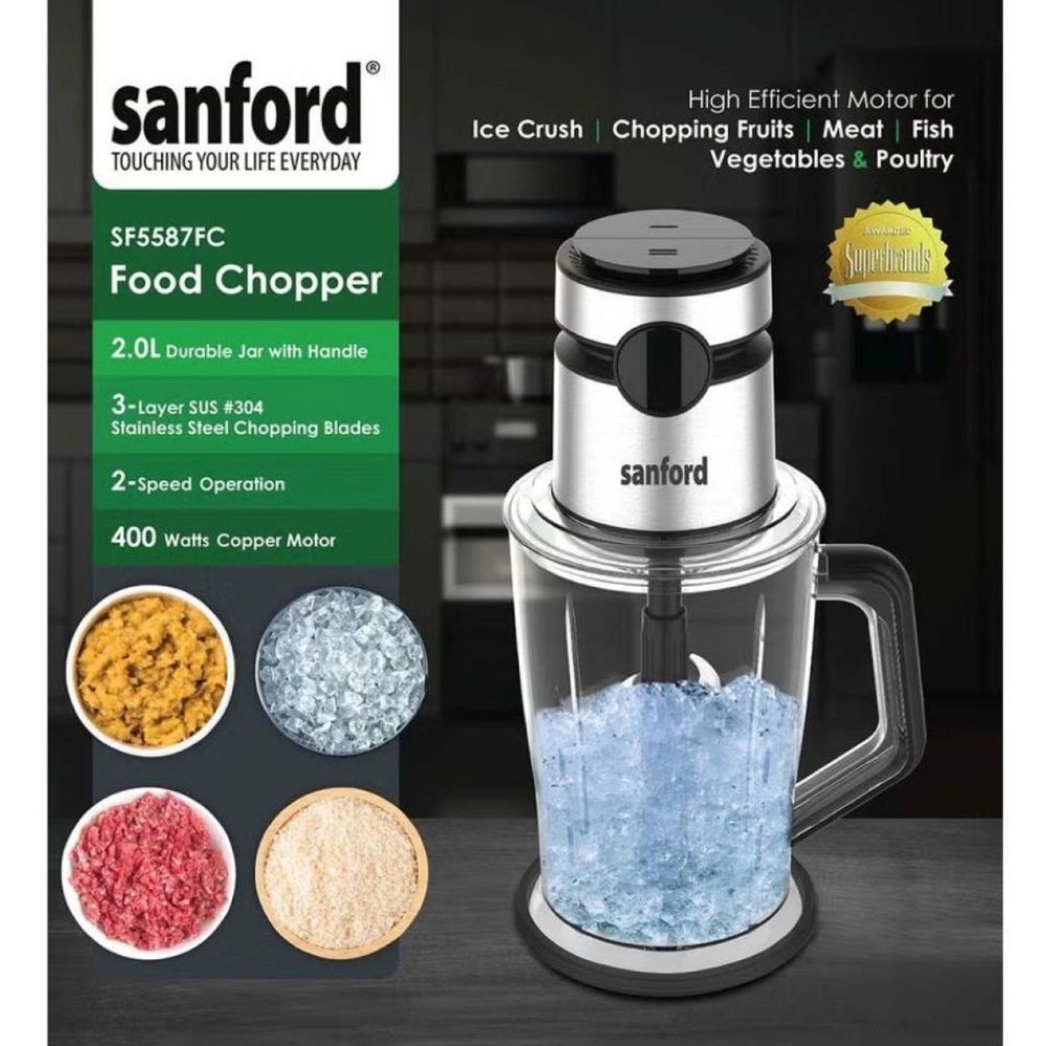 SF5587FC BS - Food Chopper 400W