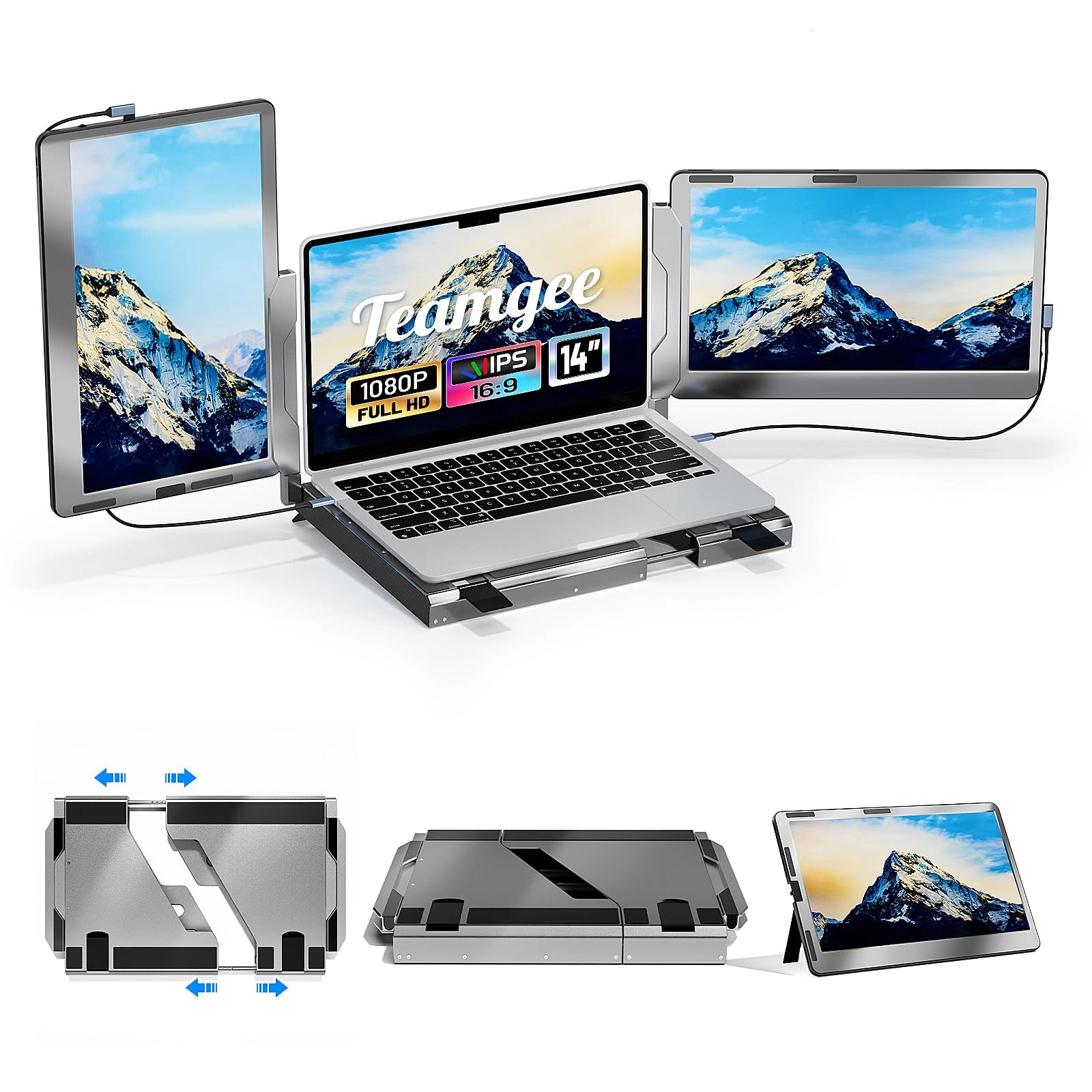 TeamGee Portable Monitor - 13.3” Full HD