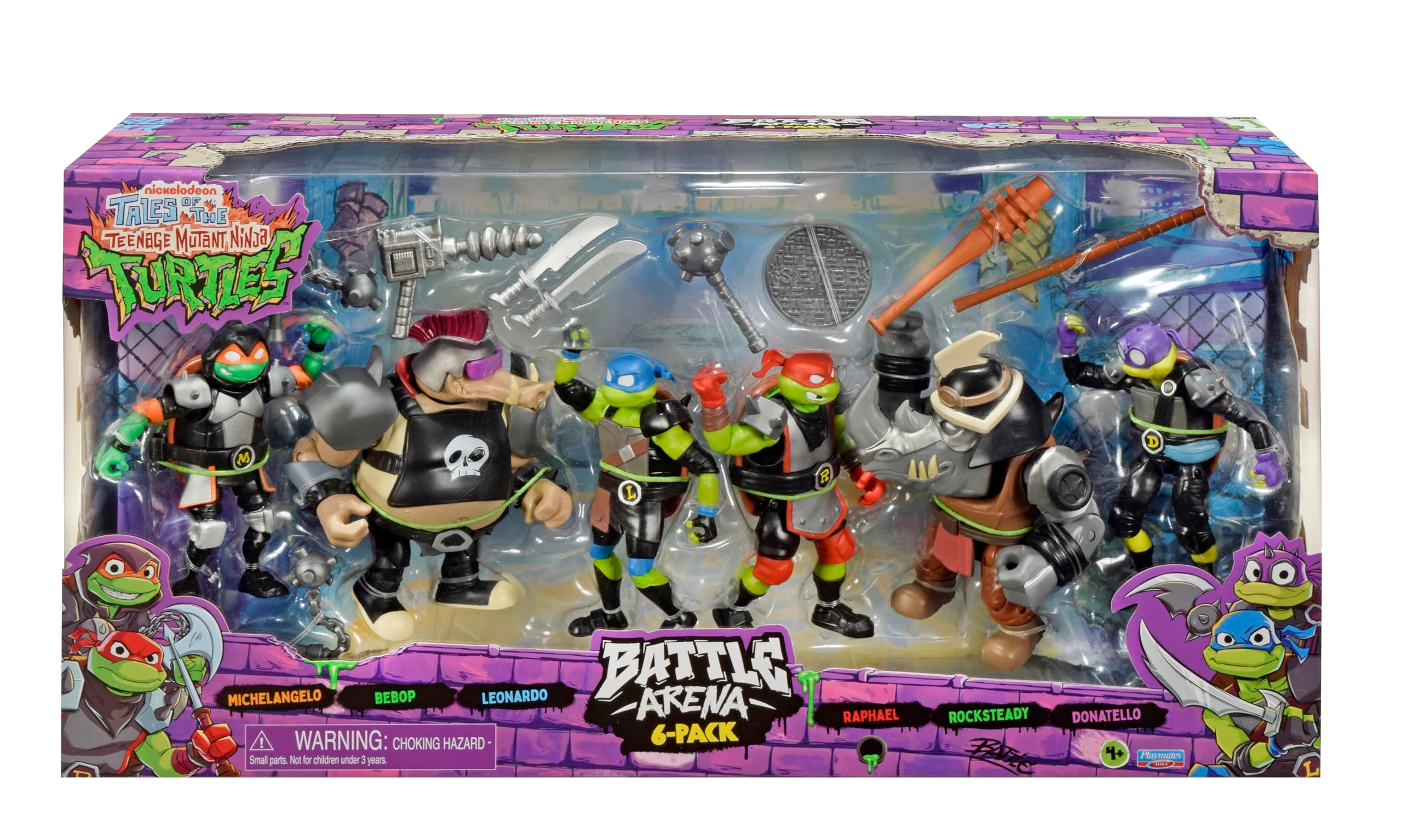 Playmates Toys Battle Arena Figure6pk CM - 4+ 6 - Teenage Mutant Ninja Turtles - Fantasy